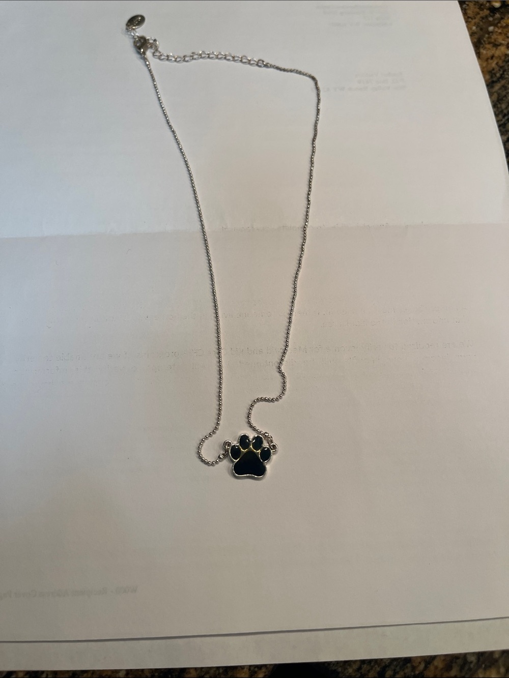 Animal paw necklace